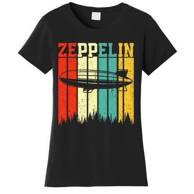 Zeppelin 70s 80s Dirigible Airship Zepelin Zepplin Women's T-Shirt