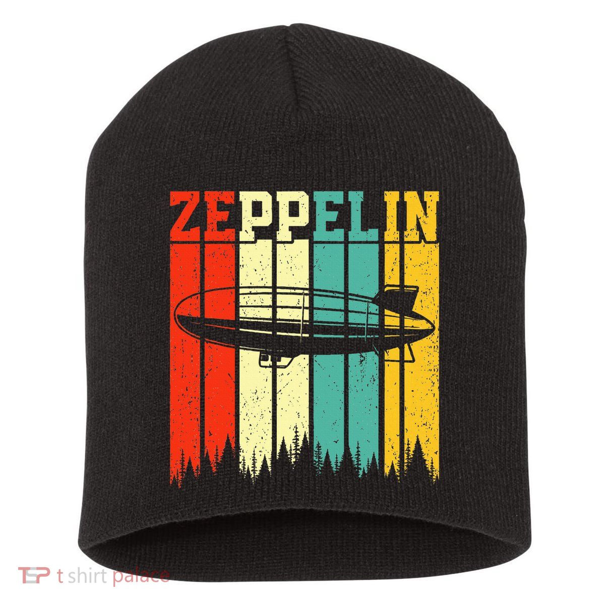Zeppelin 70s 80s Dirigible Airship Zepelin Zepplin Short Acrylic Beanie