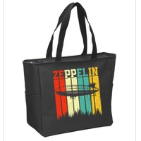 Zeppelin 70s 80s Dirigible Airship Zepelin Zepplin Zip Tote Bag