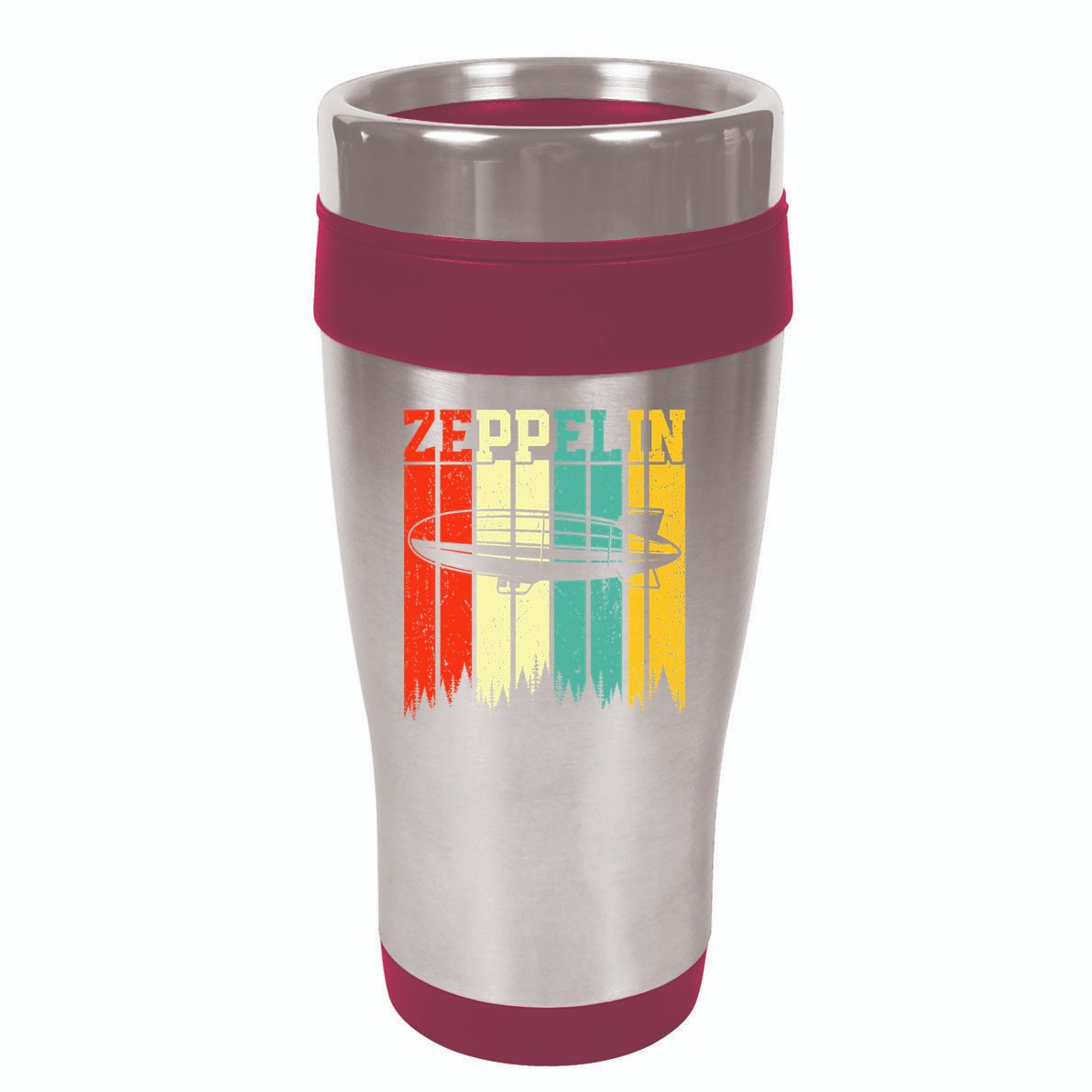 Zeppelin 70s 80s Dirigible Airship Zepelin Zepplin 16oz Travel Tumbler