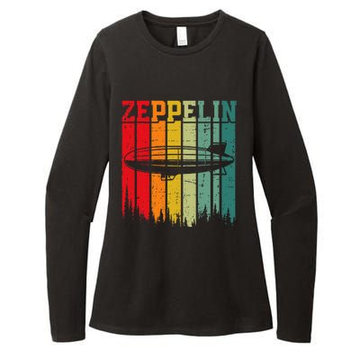 Zeppelin 70s 80s Dirigible Airship Zepelin Zepplin Womens CVC Long Sleeve Shirt