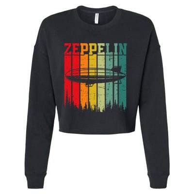 Zeppelin 70s 80s Dirigible Airship Zepelin Zepplin Cropped Pullover Crew