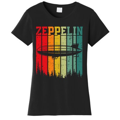 Zeppelin 70s 80s Dirigible Airship Zepelin Zepplin Women's T-Shirt