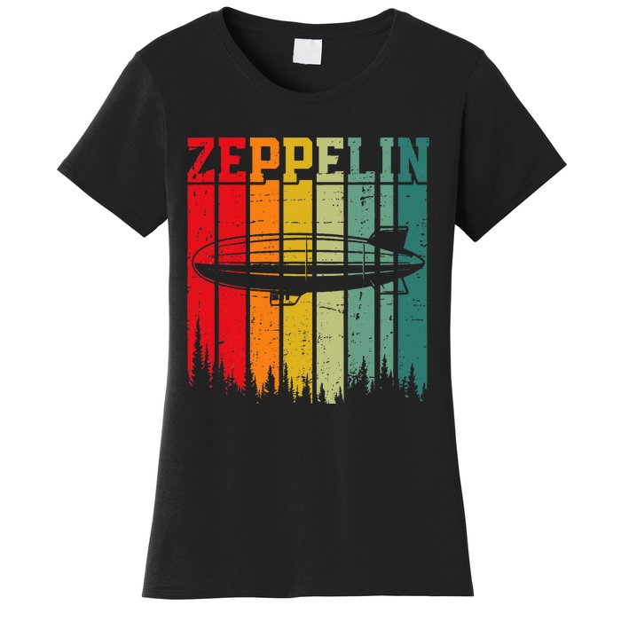 Zeppelin 70s 80s Dirigible Airship Zepelin Zepplin Women's T-Shirt