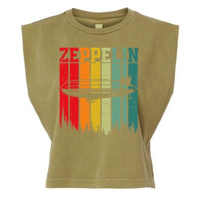 Zeppelin 70s 80s Dirigible Airship Zepelin Zepplin Garment-Dyed Women's Muscle Tee