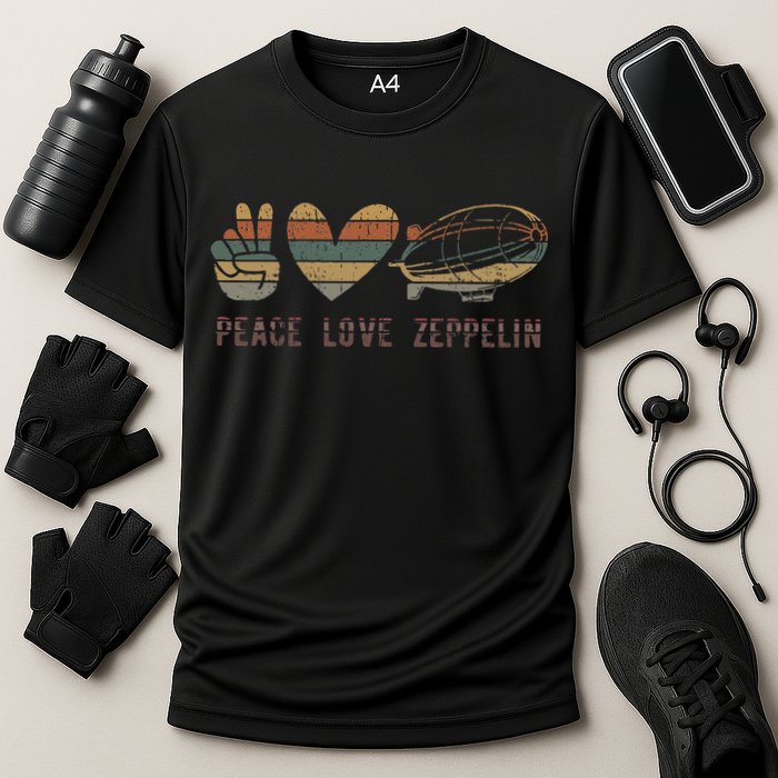 Zeppelin 70s Dirigible Blimp Airship Zepelin Zepplin Performance Shirt