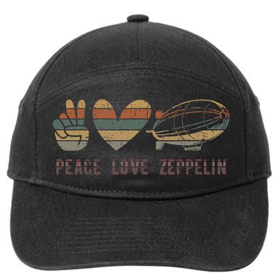 Zeppelin 70s Dirigible Blimp Airship Zepelin Zepplin 7-Panel Snapback Hat