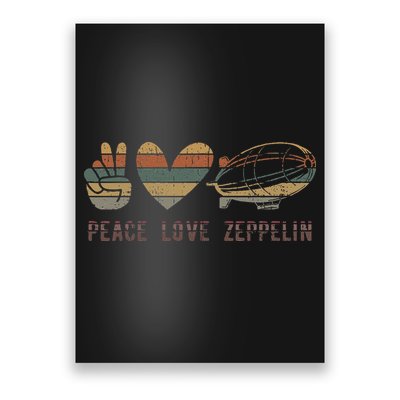 Zeppelin 70s Dirigible Blimp Airship Zepelin Zepplin Poster