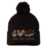 Zeppelin 70s Dirigible Blimp Airship Zepelin Zepplin Pom Pom 12in Knit Beanie