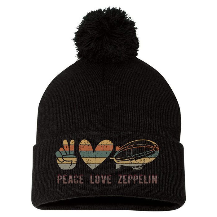 Zeppelin 70s Dirigible Blimp Airship Zepelin Zepplin Pom Pom 12in Knit Beanie