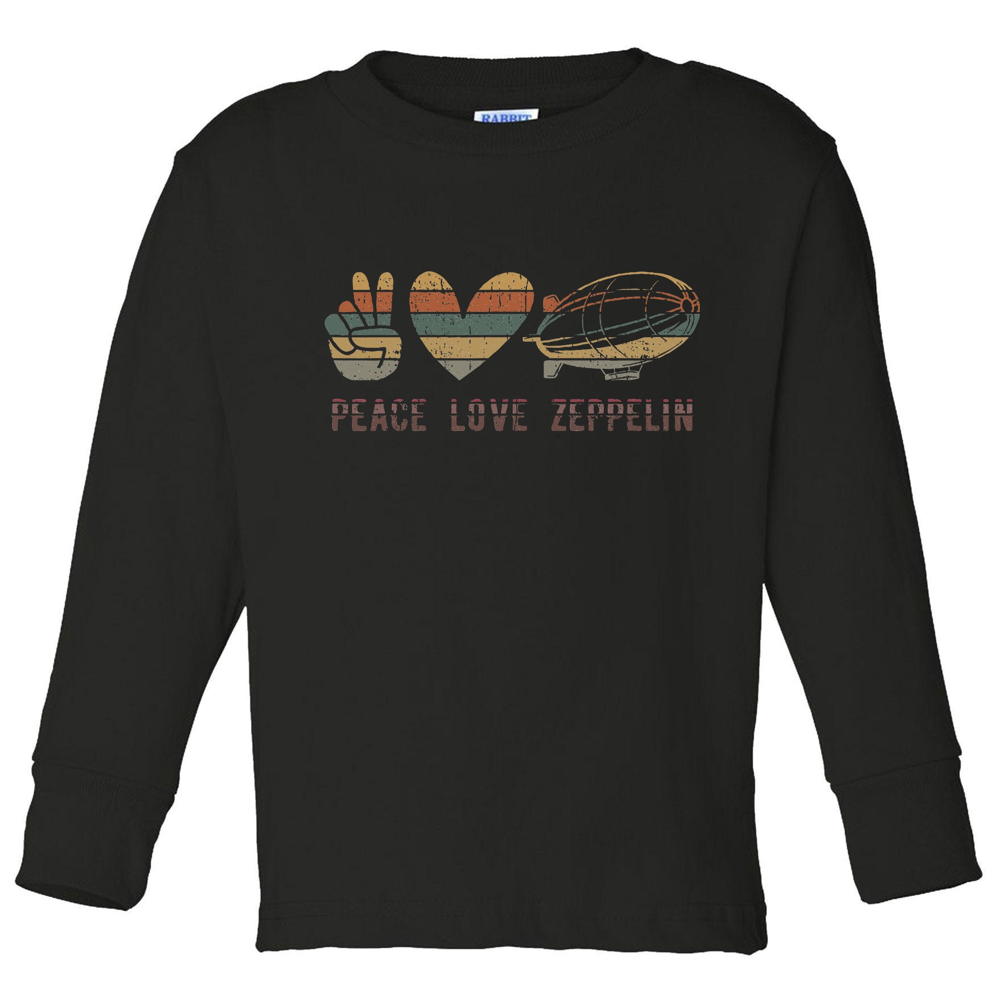 Zeppelin 70s Dirigible Blimp Airship Zepelin Zepplin Toddler Long Sleeve Shirt