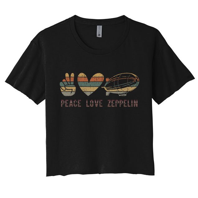 Zeppelin 70s Dirigible Blimp Airship Zepelin Zepplin Crop Top