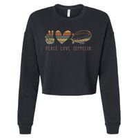 Zeppelin 70s Dirigible Blimp Airship Zepelin Zepplin Cropped Pullover Crew