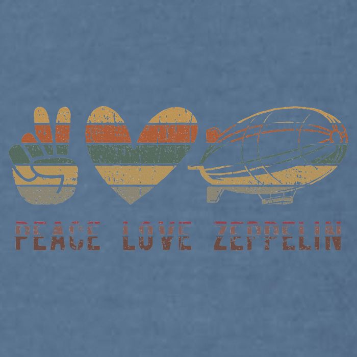 Zeppelin 70s Dirigible Blimp Airship Zepelin Zepplin Garment-Dyed Sweatshirt