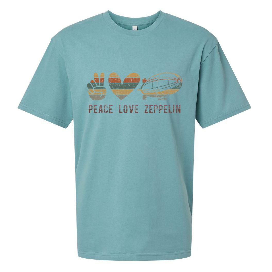 Zeppelin 70s Dirigible Blimp Airship Zepelin Zepplin Sueded Cloud Jersey T-Shirt