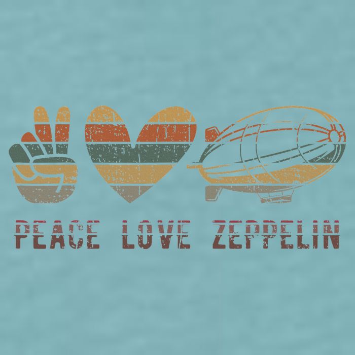 Zeppelin 70s Dirigible Blimp Airship Zepelin Zepplin Sueded Cloud Jersey T-Shirt