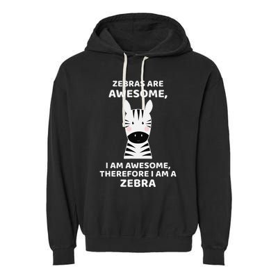 Zebras Are Awesome Zebra Garment-Dyed Fleece Hoodie