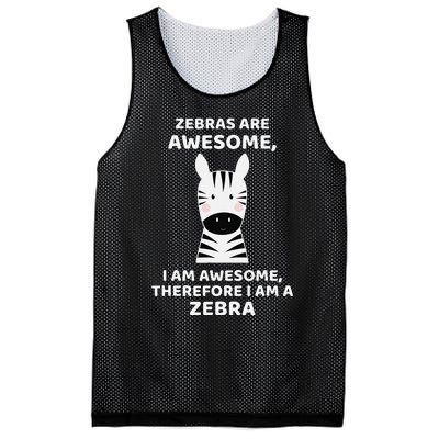 Zebras Are Awesome Zebra Mesh Reversible Basketball Jersey Tank