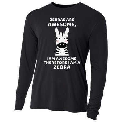 Zebras Are Awesome Zebra Cooling Performance Long Sleeve Crew