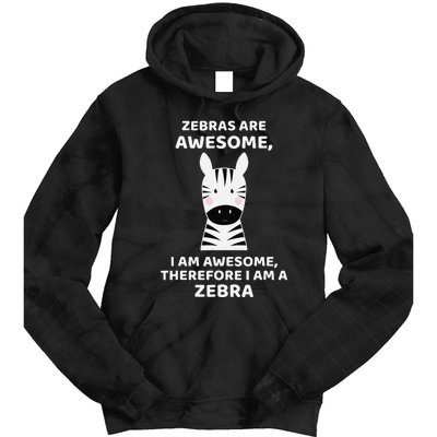 Zebras Are Awesome Zebra Tie Dye Hoodie