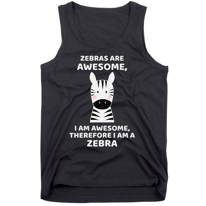 Zebras Are Awesome Zebra Tank Top