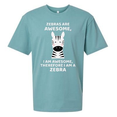 Zebras Are Awesome Zebra Sueded Cloud Jersey T-Shirt