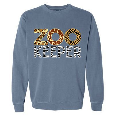 Zookeeper African Animals Zebra Wild Print Savanna Costume Garment-Dyed Sweatshirt