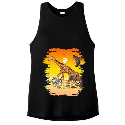 Zookeeper Africans Animal Jungle Safari Zoo Keeper Ladies PosiCharge Tri-Blend Wicking Tank