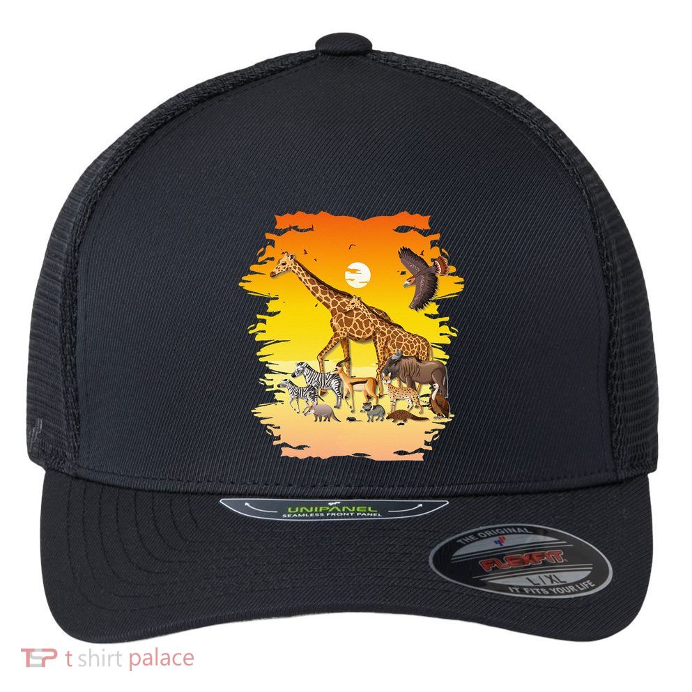 Zookeeper Africans Animal Jungle Safari Zoo Keeper Flexfit Unipanel Trucker Cap