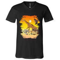 Zookeeper Africans Animal Jungle Safari Zoo Keeper V-Neck T-Shirt