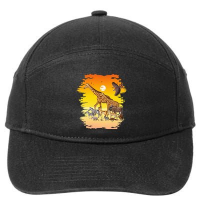 Zookeeper Africans Animal Jungle Safari Zoo Keeper 7-Panel Snapback Hat