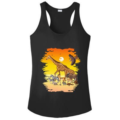 Zookeeper Africans Animal Jungle Safari Zoo Keeper Ladies PosiCharge Competitor Racerback Tank