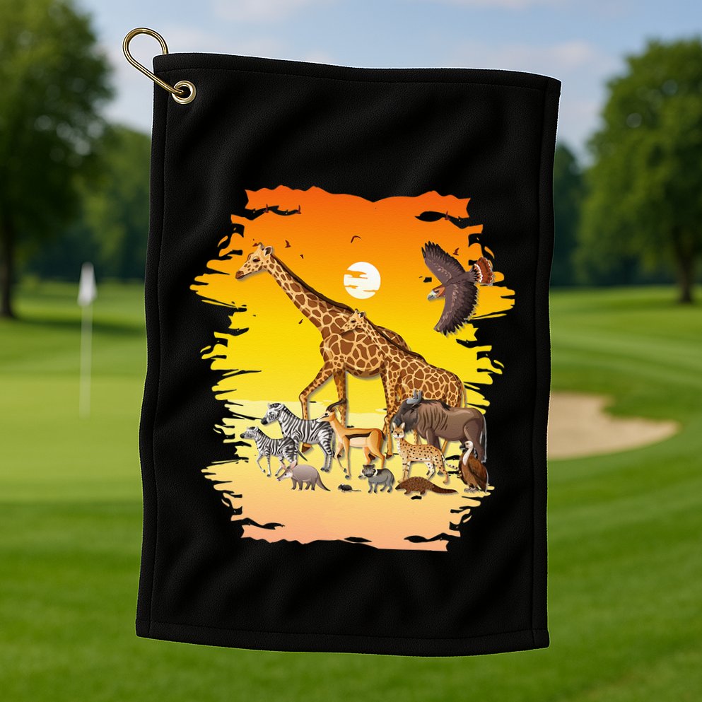 Zookeeper Africans Animal Jungle Safari Zoo Keeper Golf Towel