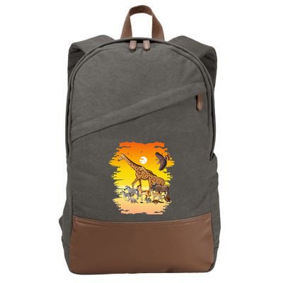 Zookeeper Africans Animal Jungle Safari Zoo Keeper Cotton Canvas Backpack