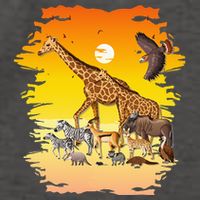 Zookeeper Africans Animal Jungle Safari Zoo Keeper Vector Backpack