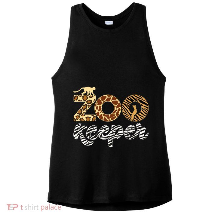 Zookeeper African Animal Zebra Leopard Print Savanna Life Gift Ladies PosiCharge Tri-Blend Wicking Tank