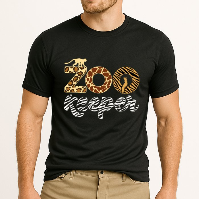 Zookeeper African Animal Zebra Leopard Print Savanna Life Gift Cooling Performance Crew T-Shirt