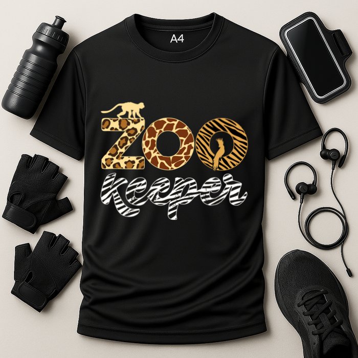 Zookeeper African Animal Zebra Leopard Print Savanna Life Gift Cooling Performance Crew T-Shirt
