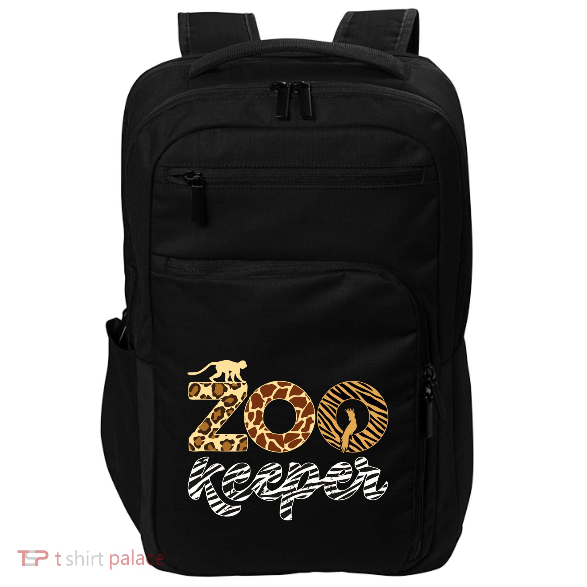Zookeeper African Animal Zebra Leopard Print Savanna Life Gift Impact Tech Backpack