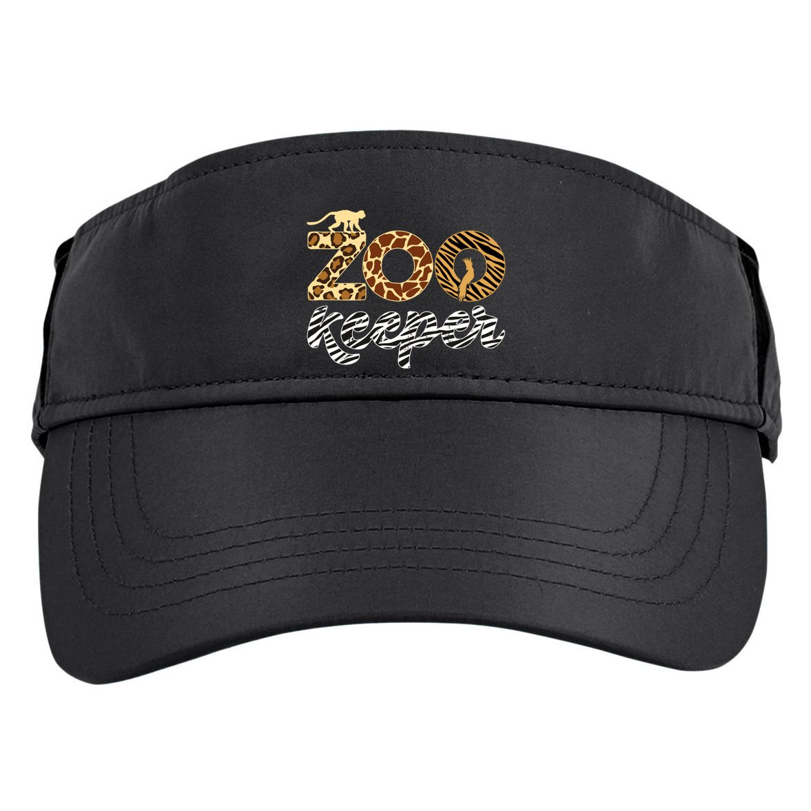 Zookeeper African Animal Zebra Leopard Print Savanna Life Gift Adult Drive Performance Visor