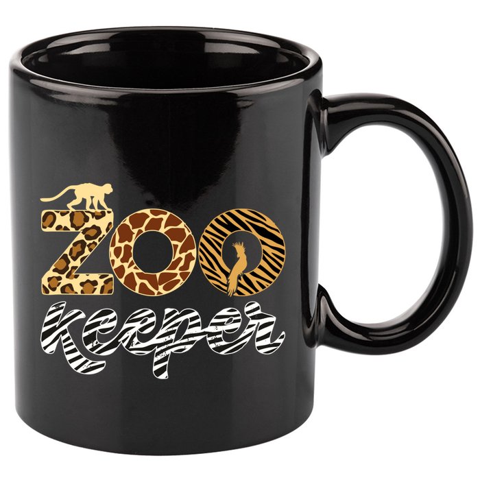 Zookeeper African Animal Zebra Leopard Print Savanna Life Gift 11oz C Handle Ceramic Mug