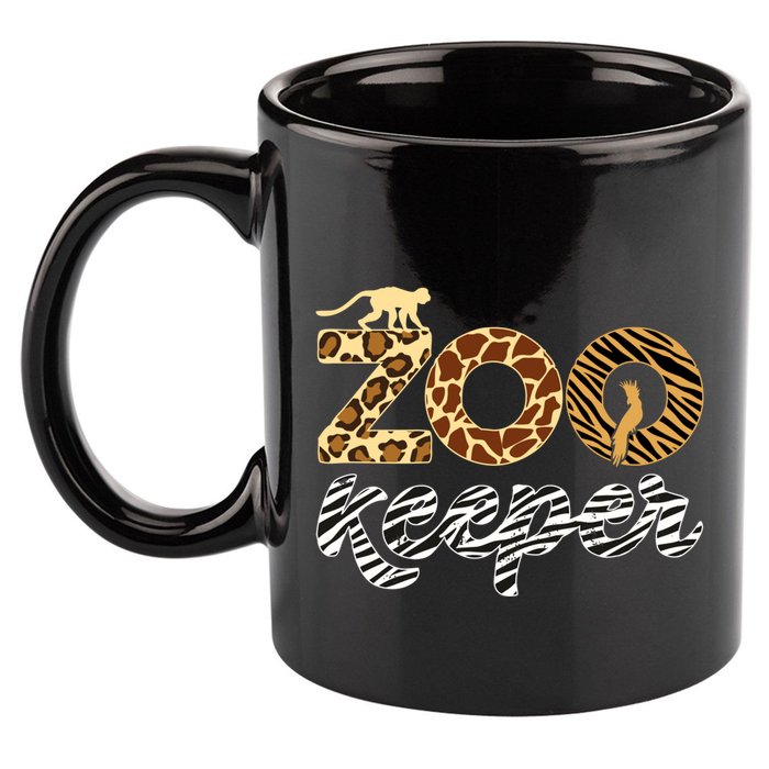 Zookeeper African Animal Zebra Leopard Print Savanna Life Gift 11oz C Handle Ceramic Mug