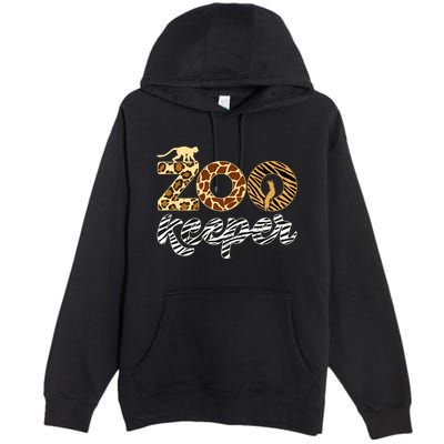 Zookeeper African Animal Zebra Leopard Print Savanna Life Gift Premium Pullover Hoodie