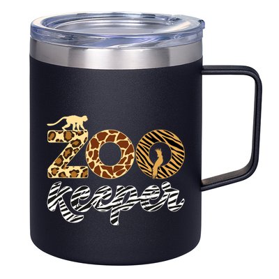 Zookeeper African Animal Zebra Leopard Print Savanna Life Gift 12oz Stainless Steel Coffee Mug
