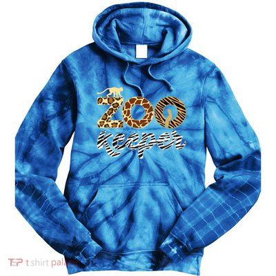 Zookeeper African Animal Zebra Leopard Print Savanna Life Gift Tie Dye Hoodie