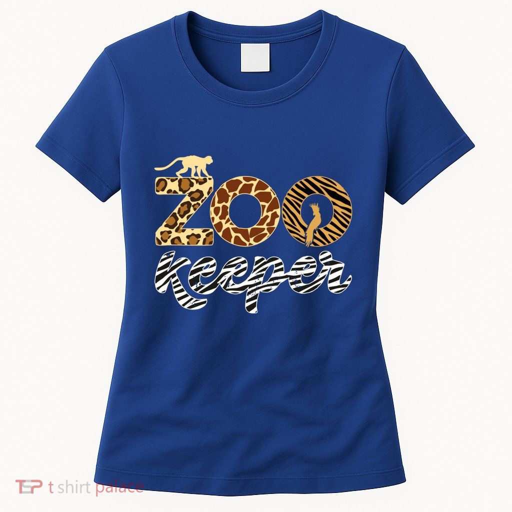 Zookeeper African Animal Zebra Leopard Print Savanna Life Gift Womens T-Shirt
