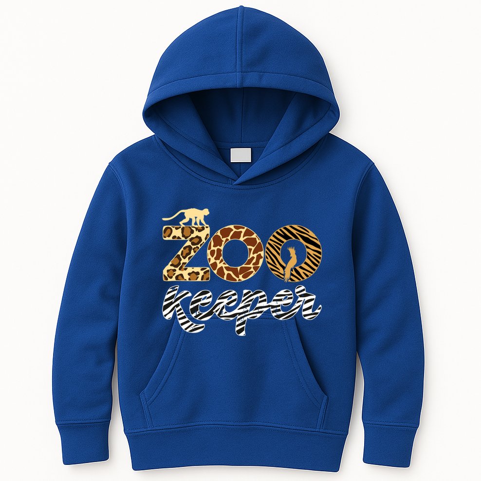 Zookeeper African Animal Zebra Leopard Print Savanna Life Gift Kids Hoodie