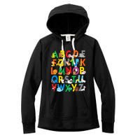 Zoo Animal Alphabet ABCs Learning Women's Fleece Hoodie