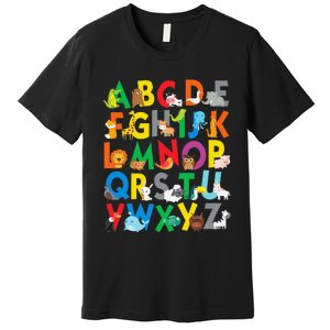 Zoo Animal Alphabet ABCs Learning Premium T-Shirt