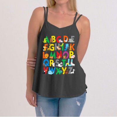 Zoo Animal Alphabet ABCs Learning Women's Strappy Tank